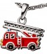 Kinder Anhänger Feuerwehrauto rot 925 Silber Feuerwehr Kinderanhänger Bild2