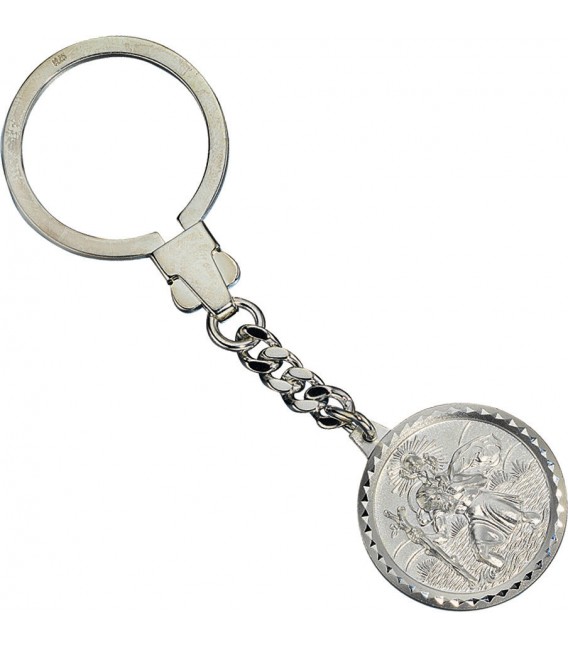 Schlüsselanhänger Schutzpatron Christopherus 925 Sterling Silber Bild1