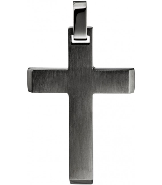 Anhänger Kettenanhänger Kreuz aus Edelstahl mattiert Kreuzanhänger Bild1