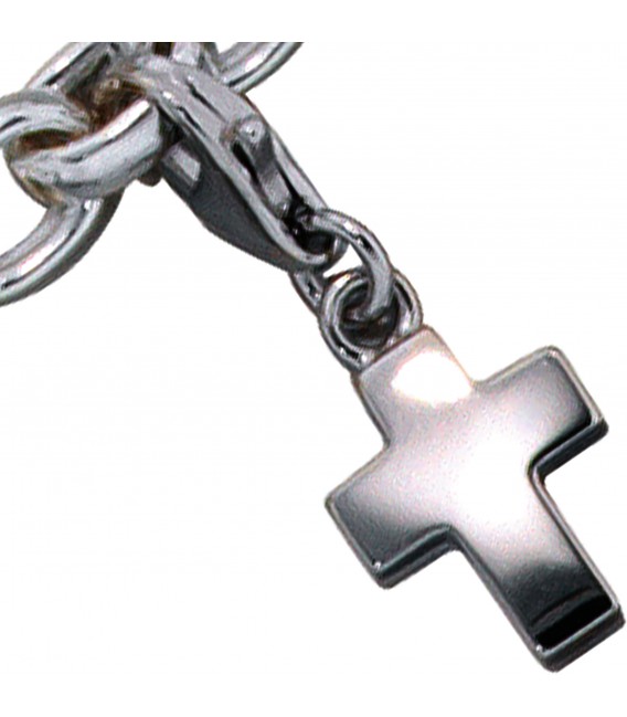 Einhänger Charm Kreuz 925 Sterling Silber rhodiniert Bild2