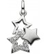 Anhänger Stern Sterne 925 Sterling Silber teil matt 13 Zirkonia Silbersterne Bild1