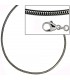 Schlangenkette 925 Silber 19 mm 80 cm Halskette Kette Silberkette Karabiner Bild3