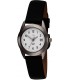 JOBO Damen Armbanduhr Quarz Analog Titan Lederband schwarz Damenuhr mit Bild1