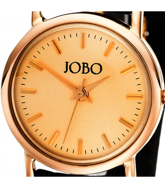 JOBO Damen Armbanduhr Quarz Analog 585 Gold Gelbgold Damenuhr Golduhr Lederband Bild2
