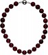 Halskette Kette Achat und Hämatin 45 cm Steinkette Edelsteinkette brombeer Bild1