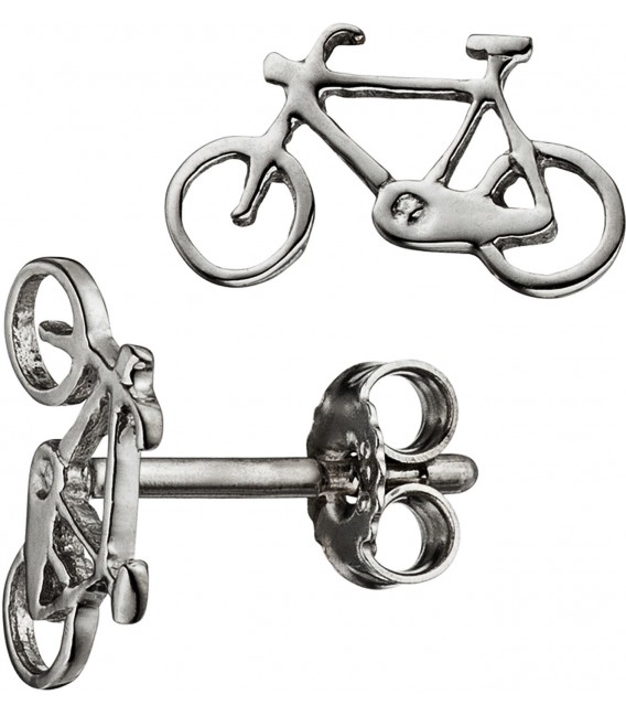 Kinder Ohrstecker Fahrrad Bike 925 Sterling Silber Ohrringe Kinderohrringe Bild1