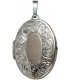 Medaillon oval für 2 Fotos 925 Sterling Silber matt Anhänger zum Öffnen Bild4