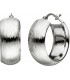 Creolen breit 925 Sterling Silber mit Struktur Ohrringe Silbercreolen Bild1