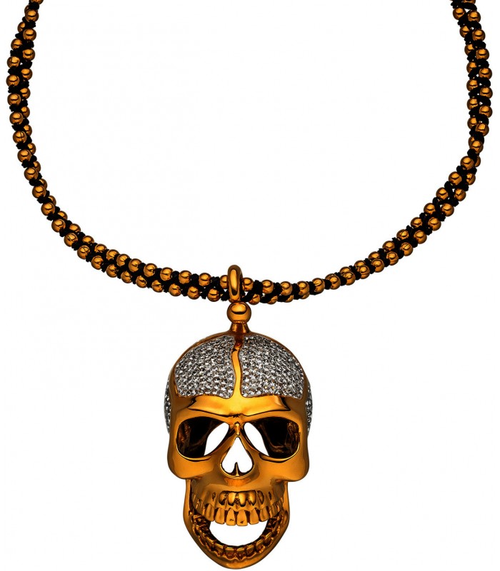 80cm Halskette mit Totenkopf