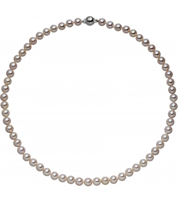 Kette mit Akoya Perlen und 925 Sterling Silber 43 cm Perlenkette Bild1