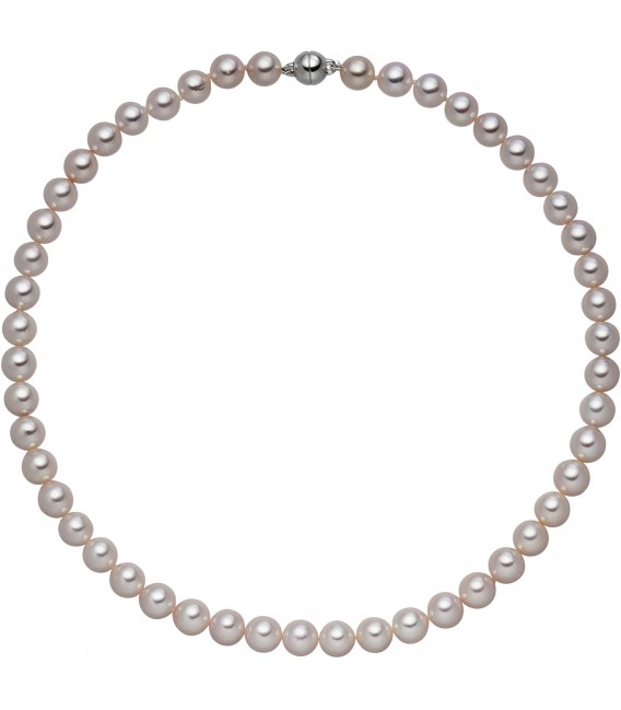 Kette mit Akoya Perlen und 925 Sterling Silber 42 cm Perlenkette Bild1