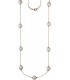 Collier Kette Halskette 925 Silber rotgold vergoldet 13 Süßwasser Perlen 90 cm Bild1