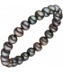 Armband mit Süßwasser Perlen grau 19 cm Perlenarmband elastisch Bild1