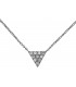 Collier Kette mit Anhänger Dreieck 925 Silber 10 Zirkonia 46 cm Halskette Bild3