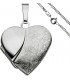 Medaillon Herz Anhänger zum Öffnen für 2 Fotos 925 Silber mit Kette 60 cm Bild1