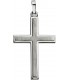 Anhänger Kreuz 925 Silber teil matt Kreuzanhänger Silberkreuz mit Kette 60 cm Bild3