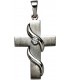 Anhänger Kreuz 925 Silber 1 Zirkonia Kreuzanhänger Silberkreuz mit Kette 50 cm Bild3