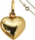 Anhänger Kleines Herz Herzchen 333 Gold mit Kette 50 cm Goldherz Bild1