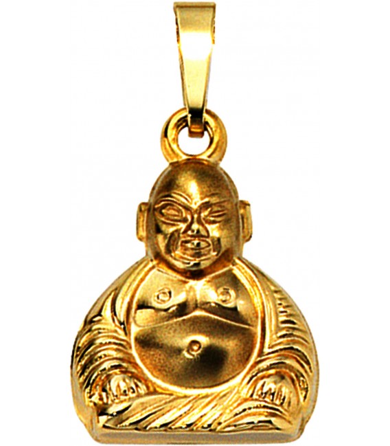 Anhänger Buddha 333 Gold Gelbgold mit Kette 45 cm Bild3