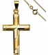 Anhänger Kreuz 333 Gold Gelbgold mit Kette 45 cm Goldkreuz Kreuzanhänger Bild1
