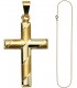 Anhänger Kreuz 333 Gold Gelbgold mit Kette 50 cm Goldkreuz Kreuzanhänger Bild2