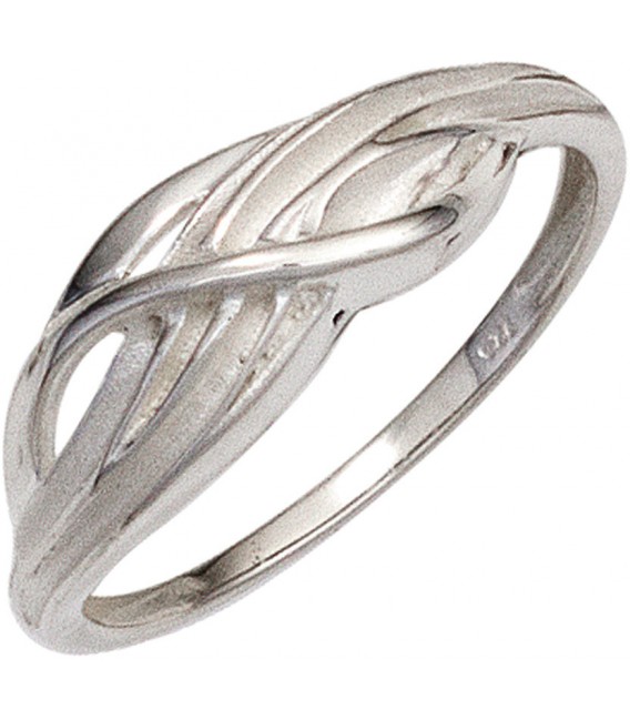 Damen Ring 925 Sterling Silber rhodiniert mattiert Silberring Bild1