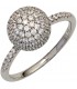 Damen Ring 925 Sterling Silber rhodiniert mit Zirkonia Silberring Bild1