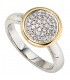 Damen Ring 585 Gold Weißgold Gelbgold bicolor 40 Diamanten Brillanten Goldring Bild1