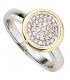 Damen Ring 585 Gold Weißgold Gelbgold bicolor 40 Diamanten Brillanten Goldring Bild2