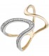 Damen Ring 2-reihig 585 Gold Gelbgold 36 Diamanten Brillanten Diamantring Bild1