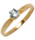 Damen Ring 585 Gold Gelbgold 1 Aquamarin hellblau blau Aquamarinring Bild1