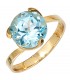 Damen Ring 585 Gold Gelbgold 1 Blautopas hellblau blau Goldring Topasring Bild2