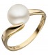 Damen Ring 585 Gold Gelbgold 1 Süßwasser Perle Perlenring Goldring Bild1