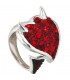 Damen Ring Teufel Teufelsherz 925 Silber mit SWAROVSKI® ELEMENTS rot Silberring Bild1