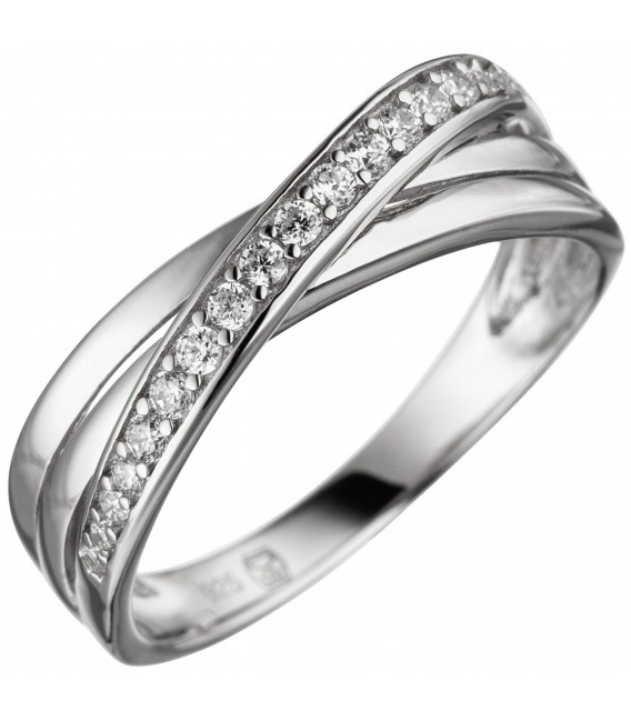 Damen Ring 925 Sterling Silber mit Zirkonia Silberring Bild1