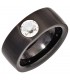 Damen Ring Edelstahl schwarz beschichtet mit SWAROVSKI® ELEMENT Bild1