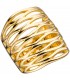 Damen Ring breit 925 Sterling Silber gold vergoldet Silberring Bild1