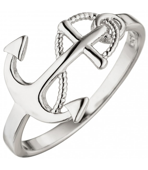 Damen Ring Anker 925 Sterling Silber Silberring Ankerring Bild1