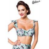 Vintage Bikinioberteil blau/weiß/schwarz - AT50114