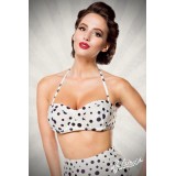 Vintage Bikinioberteil creme/schwarz - AT50114