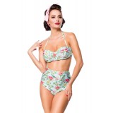 Vintage Bikinioberteil blau/pink/grün - AT50114