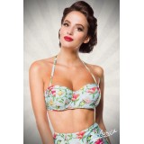 Vintage Bikinioberteil blau/pink/grün - AT50114