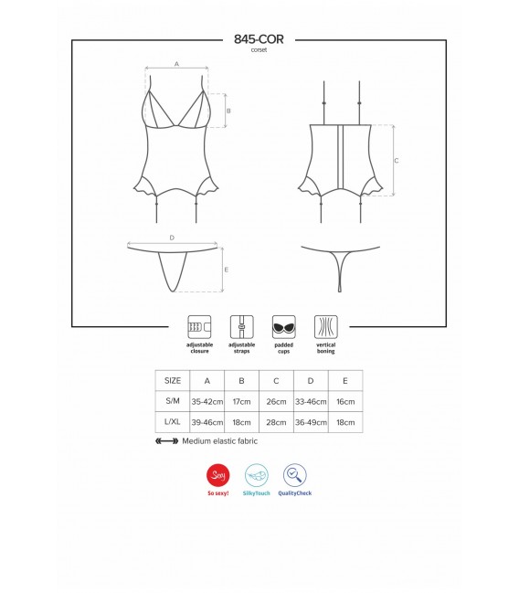 OB 845-COR-5 corset & thong