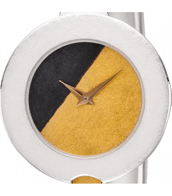 ARS Damen Armbanduhr Spangenuhr aus 925 Sterling Silber mit 750 Gold Gelbgold - Bild 2
