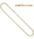Halskette Kette 585 Gold Gelbgold teil matt 50 cm Goldkette Karabiner - Bild 1