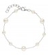 Armband 925 Sterling Silber 9 Süßwasser Perlen 21 cm Perlenarmband - Bild 1