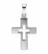 Anhänger Kreuz 925 Sterling Silber teil matt Kreuzanhänger Silberkreuz - Bild 1