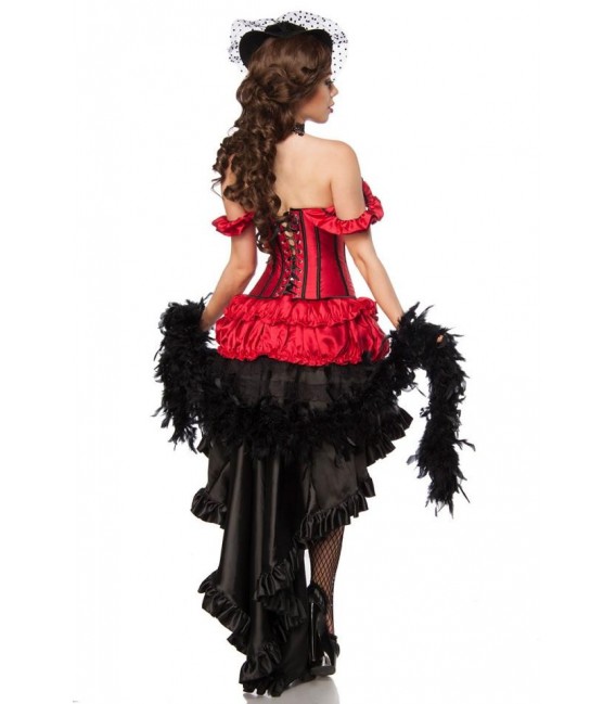 Burlesque Saloon Girl schwarz/rot - AT80118 - Bild 3