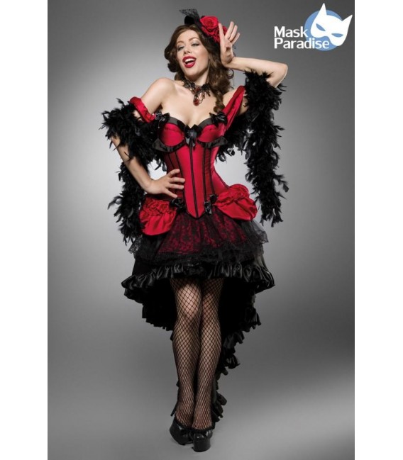 Burlesque Saloon Girl schwarz/rot - AT80118 - Bild 5