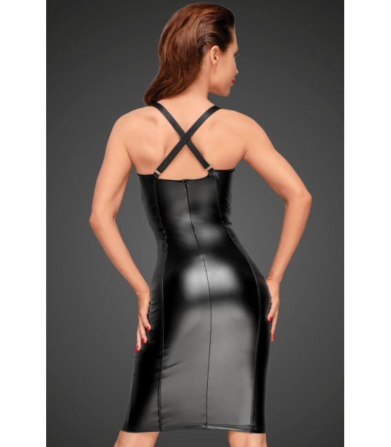  Powerwetlook Kleid mit elastischen Einsätzen in der Hüfte und Brustbereich  F180 von Noir Handmade Decadence Collection Bild